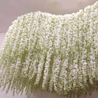 100cm Artificial Silk Wisteria Flower Vines Hanging Rattan Flowers Wedding Home Decor