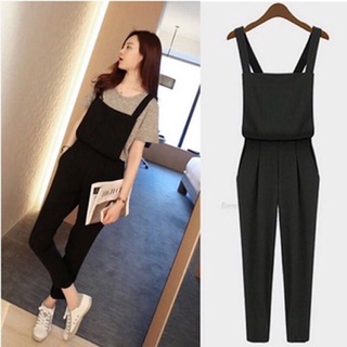 🌺(MSIA 🇲🇾READY STOCK) OverallJumpsuits one piece Long Pant Black Pant