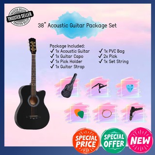 38" Beginner Acoustic Guitar Package Set/Combo Set