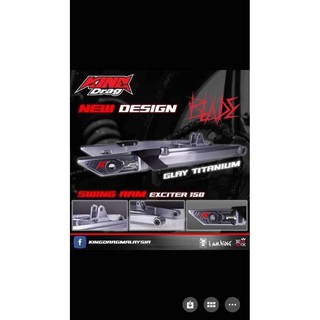 New Design Kingdrag Blade Swing Arm Yamaha Y15 / Y15ZR Exciter 150 (FREE RUBBER / GETAH)