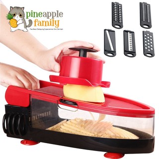 Nicer Dicer 4: Precision Food Chopper with Interchangeable Blades red
