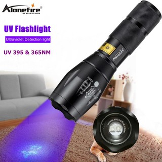 AloneFire G700 LED UV Light Zoom Flashlight 365&395nm Torch Travel safety Cat Dog pet urine UV Detection lamp