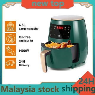 Newtop Air Fryer 4.5L Capacity Size XL Fryer Deep Frying Pan with Touch Control Timer [Malaysia 3-Pin Plug]