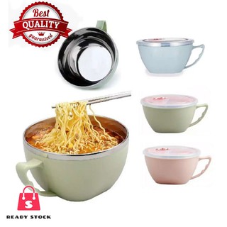 Rss_Korean Style Multipurpose Instant Noodle Stainless Steel Bowl With Seal 900ML