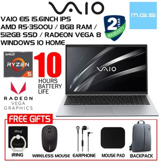 VAIO E15 ( Ryzen 5 3500U, 8GB, 512GB SSD, ATI, WINDOWS 10HOME) SONY