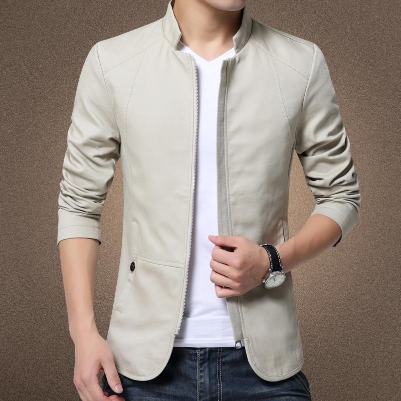 Ready stock Men Korea Style Slim Fit Jacket Men Fashion Outerwear Clothing M-5XL