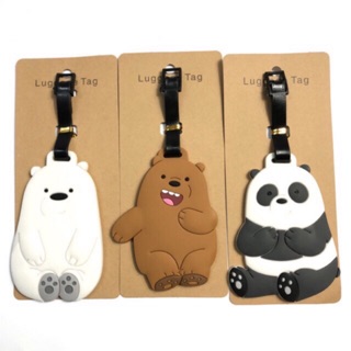 We Bare Bears Cute Silicone Luggage Tag Travel Accessories (1)