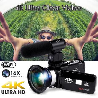 1080P CMOS 4K WiFi Ultras HD 12 Million Pixel Sensor Digital Video Camera Camcorder DV Camcorder DV Lens Microphone