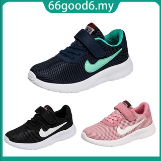 Ready Stock 2022 New Outdoor Light Kid's Shoes Boy Girl Sport Shoes Velcro Children's Shoes Boy Mesh Sneakers Running Shoes Kasut Perempuan Plus Size