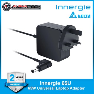 Innergie 65U Universal Laptop Adapter Charger Acer Asus Dell HP Lenovo with Built-in Cable (65W)
