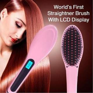 Automatic Straightener Iron Hair Comb with LCD