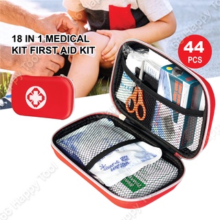 18 in 1 Medical First Aid Kit 44pcs with Casing Lightweight Durable Medical Trauma Kit Outdoor Travel Emergency