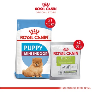 Royal Canin Mini Indoor Puppy Plus Educ Dog Training Treats Bundle Set