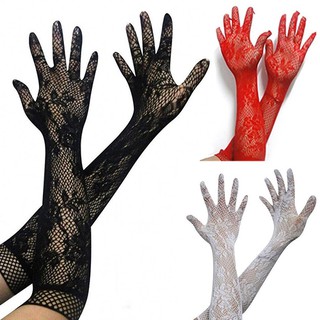 Women Sexy Stretch Lace Opera Elbow Long Length Evening Party Prom Gloves