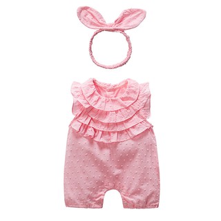 Newborn Girl Clothes Short Sleeve Romper Jumpsuit Tutu Skirt Baby Dress