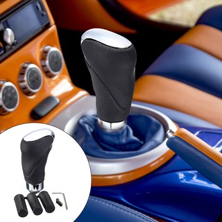 ❤❤Universal Black Leather Car Auto Manual Shift Knob Gear Head Shifter Stick A