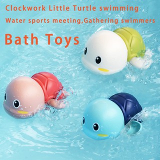 Children toys Bath toys Small Toys for Children Cartoon Turtle Swimming Environmental Protection Material Winding Drive Toy Kids toys