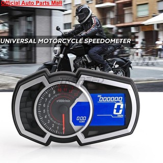 【Spot delivery】13000RPM DIY Universal 2,4 cylinder LCD Motorcycle Racing Street Bike Speedometer Odometer RPM Speed Fuel Gauge