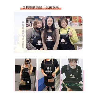 🔥S.YCustomized Apron Denim Home Hairdressing Canvas Printing Coffee Shop Waiter Workwear Apron2021,Hot Sale🔥