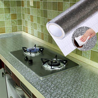 Home Kitchen Self Adhesive Waterproof Oilproof Aluminium Foil Wallpaper Sticker