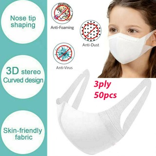 (Local Ready to Ship) 3D Face Mask for Kids, 3 PLY, Disposable Mask, Disposable Face Mask, Kids Mask
