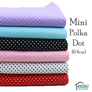 46'' Kain Cotton TR Corak 0.4cm Mini Polka Dot (46'' Mini Polka Dot Designed Cotton TR Textile) (1)