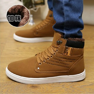 2019 new plus velvet cotton shoes to keep warm high cotton shoes men casual shoes men's shoes
