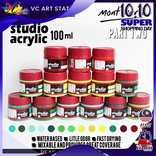 Mont Marte Studio Acrylic Paint 100 ml (Part Two) - Per Bottle