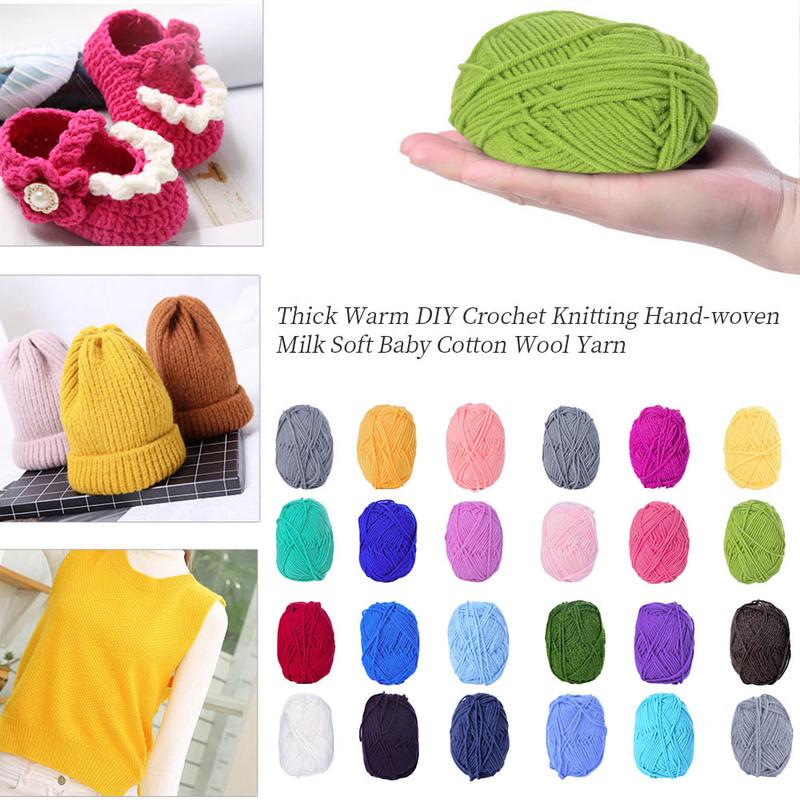 1Roll Wool Yarn Baby Milk Cotton Yarn Multicolor Fiber Hand Knitted for DIY Sweater