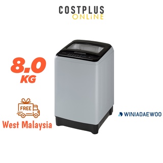 Daewoo 8kg Fully Auto Washing Machine Top Load with Batik Care DWF-T8527EDG DWF-T8527ELC similar Sharp Khind Toshiba