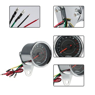【Hot】12V Universal Motorcycle Tachometer Meter LED Backlight 13K RPM Shift