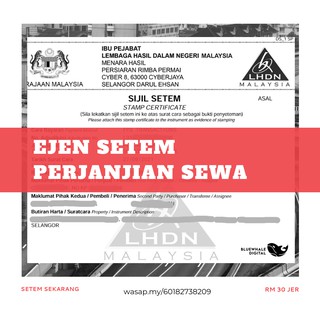 Tenancy Agreement Stamping & Endorsement Service LHDN - Penyeteman Perjanjian Sewa - 合同 合约 Stamping (1)