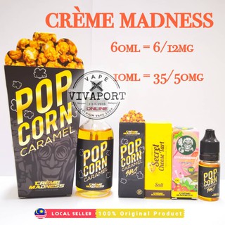 10/60ml Creme Madness Popcorn Caramel #35/50 #6/12