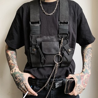 Men Functional Chest Bags Fashion Adjustable Waistcoat Hip Hop Chest Rig Bag Tactical Streetwear For Women Kanye G179