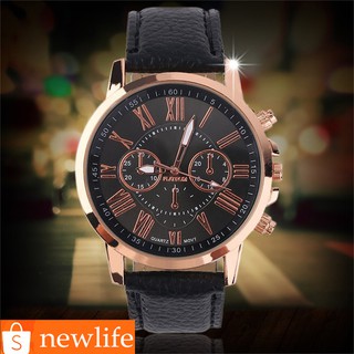 💖'NL Original Geneva Women Men's PU Genuine Leather Quartz Wrist Watches Watch