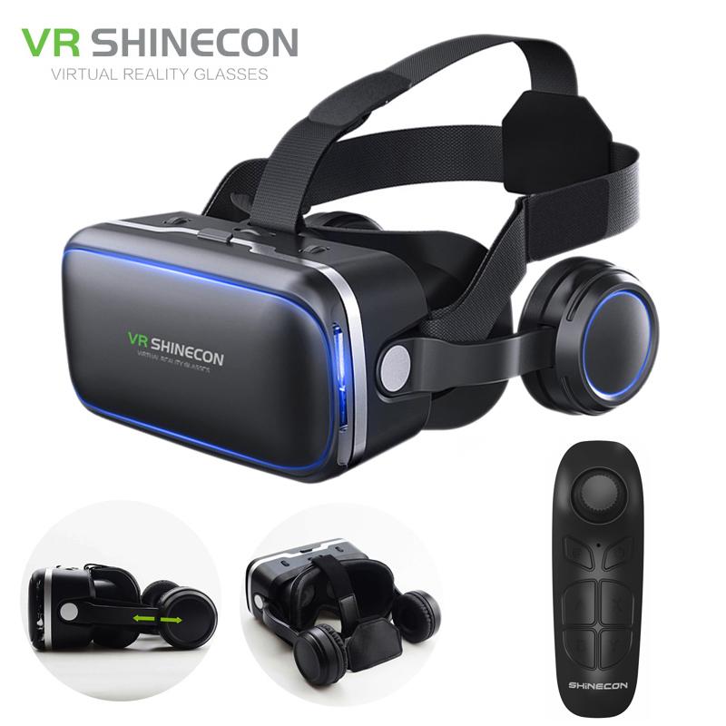 Shinecon 6.0 Virtual Reality 3D Glasses VR Headset Stereo with Remote Control
