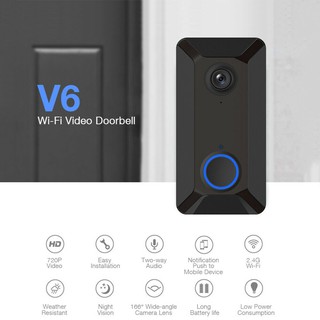 Smart WiFi Doorbell Wireless IR Video Camera Intercom Doorbell Chime Night Vision Home Security Bell