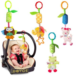 JJOVCE Baby Plush Rattle Ring Bell Crib Bed Stroller Hanging Animal Musical Toys
