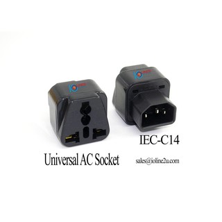 UPS IEC-320-C14 to Universal Socket Power Adapter AC Plug AU US UK EU C13 IEC C14 Malaysia Ready stock