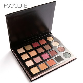 FOCALLURE Matte Shimmer Earth Tone Eyeshadow Palette - 20 Colors
