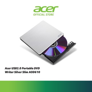 Acer USB2.0 Portable DVD Writer Silver Slim AOD610