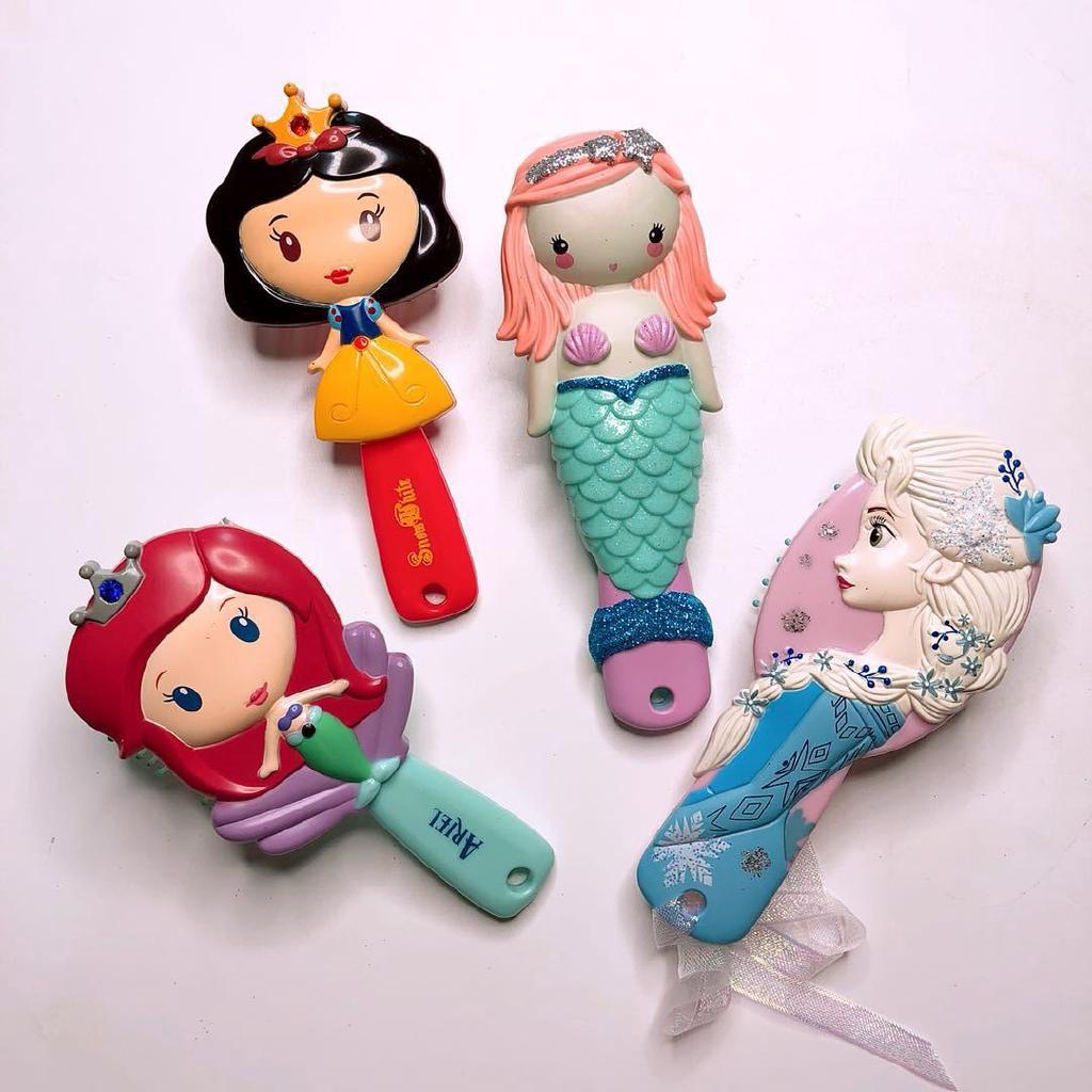 Disney Kid Comb 3D Princess Frozen Hair Brushes Hair Care Girl Mermaid Hair Comb (1)