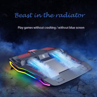 【Promo🔥In stock】RGB Gaming Laptop Cooler Notebook Stand 3000 RPM Powerful Air Flow Cooling Pad For 12-17 Inch Laptop