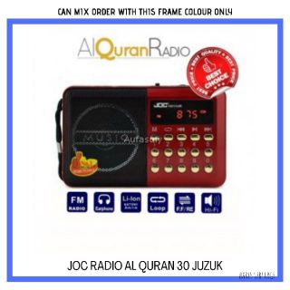 JOC RADIO ALQURAN 30 JUZUK SERTA TERJEMAHAN 8GB SD CARD