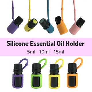 Essential Oil Silicone Protector Holder 5ml 10ml 15ml Bottle Cover Protective Case Hanging