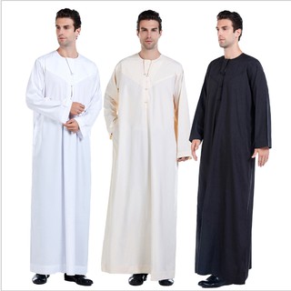 【ready stock】High Quality Jubah Lelaki Islam Muslim Pakaian Arab Malay clothes Baju Kurung (1)