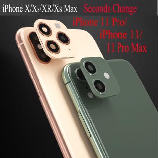 Applicable iPhone Apple X XS MAX XR Seconds Change for iPhone 11 Pro Max Lens Sticker Modified Camera Cover Titanium Alloy