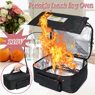 HappyMall 110/220V Electri Mini Portable Lunch Bag Oven Instant Food Heater Heating Warmer