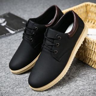 Ready stock 2019 new spring men's casual shoes waterproof leather shoes wild wave of male Korean fashion men's casual sh