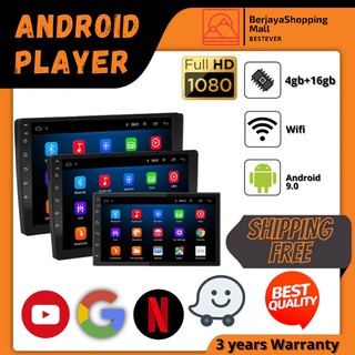 😍READY STOCK😍 7/9/10 inch Android Player 4GB+16GB Touch Screen Stereo Radio Bluetooth Double 2Din Android 9.1